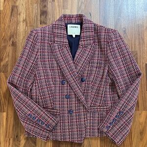 L'AGENCE Multicolor Tweed Blazer